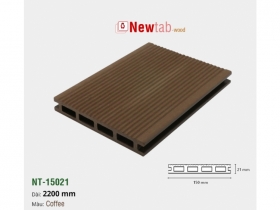 Gỗ Nhựa Ngoài Trời Lỗ Vuông - Màu Coffee