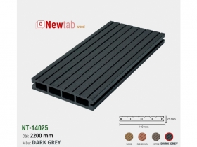 Gỗ Nhựa Ngoài Trời Lỗ Vuông - Màu Dark Grey