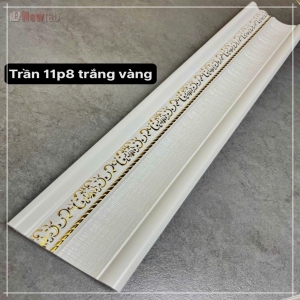 Phào Trần PS Màu Trắng Cạnh Vàng SK-118TV