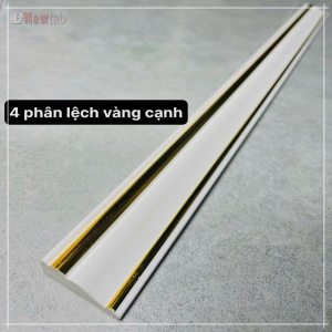 Phào Chỉ Nhựa Ps - 4cm Cân Vàng Lệch Cạnh