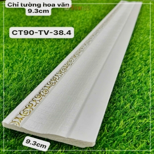Phào Chỉ Nhựa PS Hoa Văn 9.3cm CT90-TV-38.4