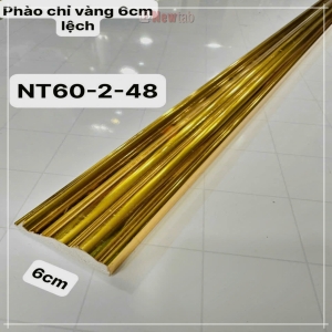 Phào Chỉ Nhựa PS Vàng Bóng 6cm NT60-2-48