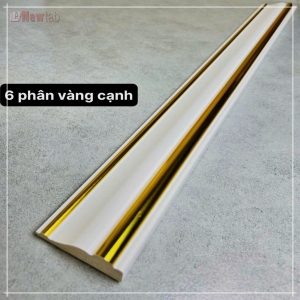 Phào Chỉ  Trắng Cạnh Vàng SK-60VTV  Chỉ tường 6cm độ dày 2cm vàng cạnh