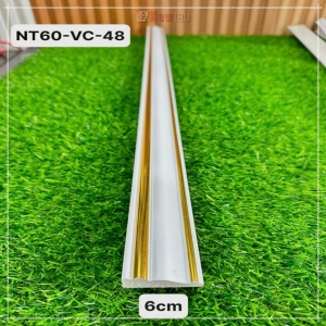 Phào Lệch Nhựa PS Trắng Chỉ 6cm NT60-VC-48