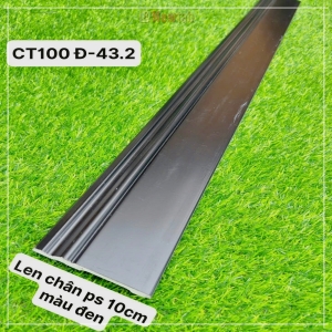Phào Len Chân Nhựa PS Đen 10cm CT100D-43.2