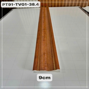 Phào Len Chân Nhựa PS Gỗ Chỉ Vàng 9cm PT91-TVG1-38.4