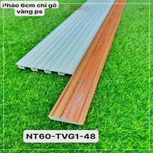 Phào Nhựa PS Chỉ Gỗ Vàng 6cm NT60-tvg1-48
