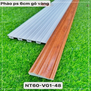 Phào Nhựa PS Gỗ Vàng 6cm NT60-VG1-48