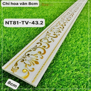 Phào Nhựa PS Hoa Văn 8cm NT81-TV-43.2