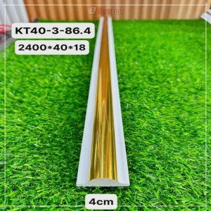 Phào Nhựa PS Trắng Chỉ Vàng 4cm KT40-3-86.4 Phào Nhựa PS Trắng Chỉ Vàng 4cm KT40-3-86.4