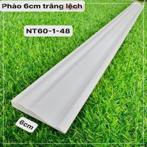 Phào Nhựa PS Trắng Lệch 6cm NT60-1-48 Phào Nhựa PS Trắng Lệch 6cm NT60-1-48