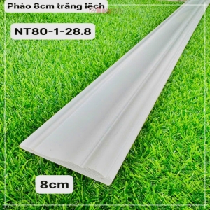 Phào Nhựa PS Trắng Lệch 8cm NT80-1-28.8 Phào Nhựa PS Trắng Lệch 8cm NT80-1-28.8