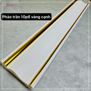 Phào Trần Màu Trắng Viên Vàng Cạnh 10.6cm