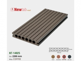 Sàn Gỗ Nhựa Ngoài Trời Lỗ Tròn - Màu Coffee