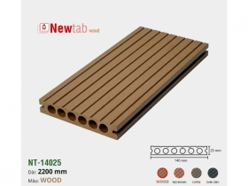 Sàn Gỗ Nhựa Ngoài Trời Lỗ Tròn - Màu Wood