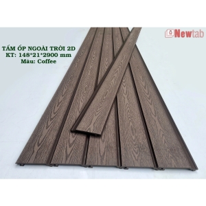 Tấm Ốp 1 Sóng Vân Gỗ 3D Ngoài Trời- Màu Coffee