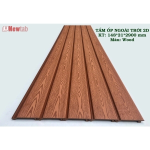 Tấm Ốp 1 Sóng Vân Gỗ 3D Ngoài Trời- Màu Wood