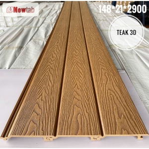 Tấm Ốp 1 Sóng Vân Gỗ 2D Ngoài Trời- Màu Teak
