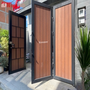 Tấm Ốp 1 Sóng Vân Gỗ 2D Ngoài Trời- Màu Xám