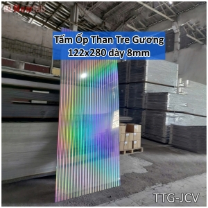 Tấm Ốp Than Tre 8mm - Cầu Vòng - Mã JCV