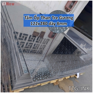 Tấm Ốp Than Tre 8mm - Giọt Nước Xám - Mã JNX
