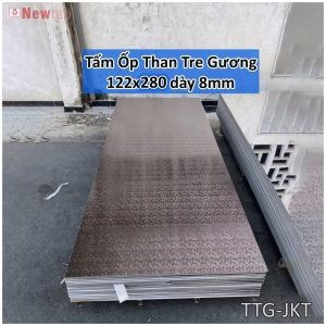 Tấm Ốp Than Tre 8mm - Hoạ Tiết  Ánh Tím - Mã JKT