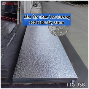 Tấm Ốp Than Tre 8mm - Sóng Nước Bạc - Mã JSB