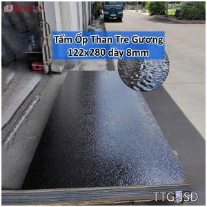 Tấm Ốp Than Tre 8mm - Sóng Nước Đen - Mã JSD