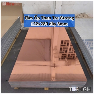Tấm Ốp Than Tre 8mm - Tráng Gương Hồng - Mã JGH