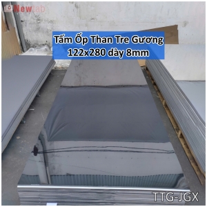 Tấm Ốp Than Tre 8mm - Tráng Gương Xám - Mã JGX