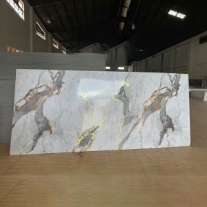 Tấm Ốp Than Tre Tráng Gương Vân Đá 5mm- Mã PET-VIP-02