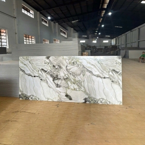 Tấm Ốp Than Tre Tráng Gương Vân Đá 5mm- Mã PET-VIP-06