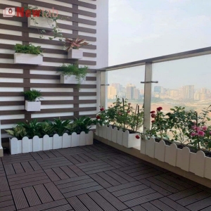 Vi Gỗ Nhựa Vân Gỗ Ngoài Trời - Màu Nâu Sáng